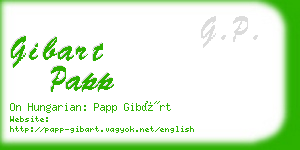 gibart papp business card